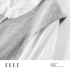ELLE Faux Two-Piece Vest Shirt Knitted Sweater