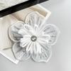 White Organza Beads Three-Dimensional Flower Clothing Hair Accessories Headgear Dress Wedding Dress Decoration Corsage Cloth Sticker Accessories