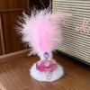 Ethnic Style Beaded Embroidered Sheep Plush Bag Charm Soft Fluffy Key Pendant for Women Purse Backpack Xmas Gift