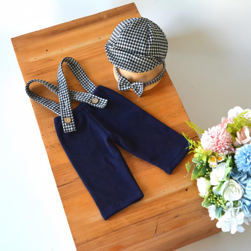 

Наряд для новорожденного: Берет, галстук-бабочка, комбинезон для детских фотосессий For Newborns