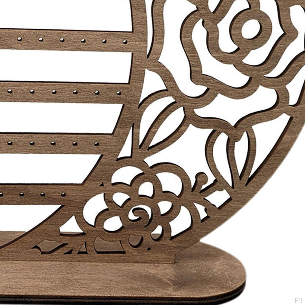 5-stöckiger Ohrringhalter aus Holz für Arbeitsplatte Geschenk Frauen