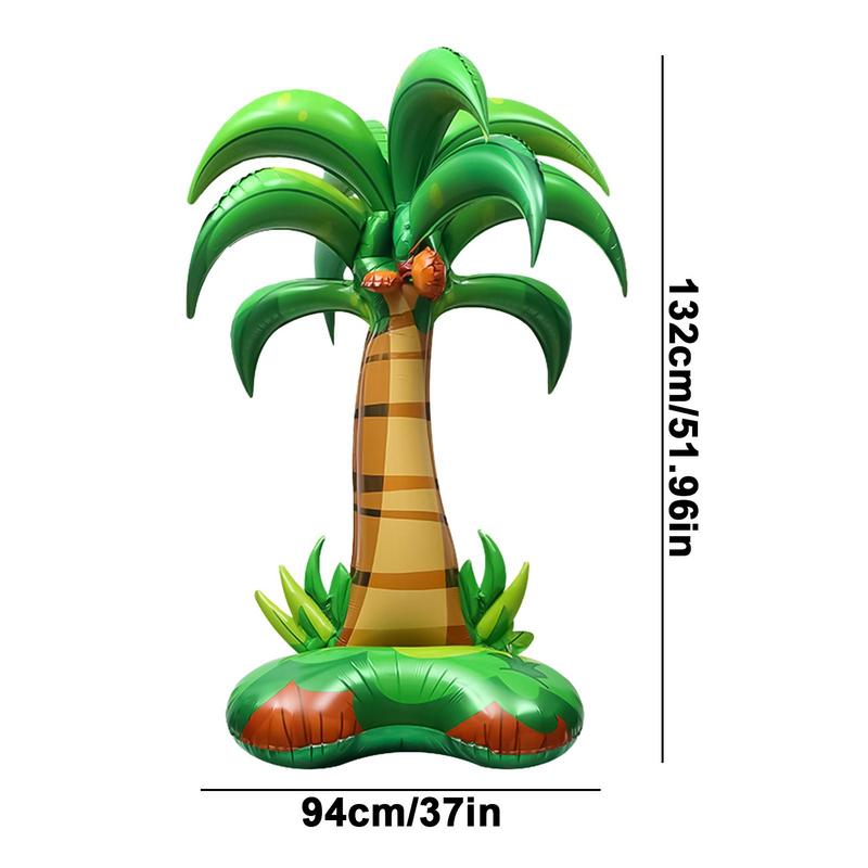 4D Palm Tree Foil Balloon Cartoon Standing Tropical Balloon Realistic Balloon Hawaiian Amusement Park Wedding Summer Party Decor