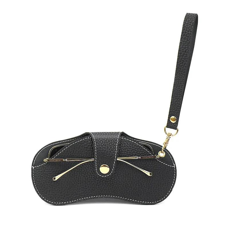 PU Leather Glasses Bag Fashion Portable Spectacle Case Sunglasses Storage Hanging Bag Glasses Case Protective Cover