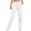 Women's High Waist Drawstring Straight Wide Leg Sweatpants Color Casual Pants
