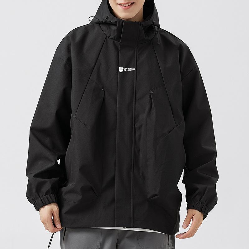 Giacca Assault da Uomo per Sport Outdoor Casual Monocolore, Nuovo Brand di Tendenza Lavoro Ampia, Giacca a Vento Funzionale