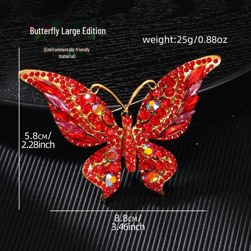 

Экологичная высококачественная винтажная брошь-бабочка из кристаллов и бриллиантов для женщин - модный аксессуар в виде насекомого