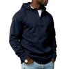 Men's Quarter Zip Hoodie Fleece Hooded Sweatshirts Kangaroo Pocket Pullover Hooded Sweatshirt Autumn Winter Casual Loose Outerwear