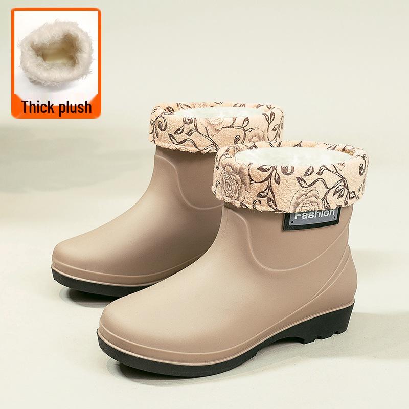 

Жіночі гумові дощовики в корейському стилі - Короткі халяви, Теплі, Модні, Водонепроникні, Ідеальні для літа та використання на кухні. 41