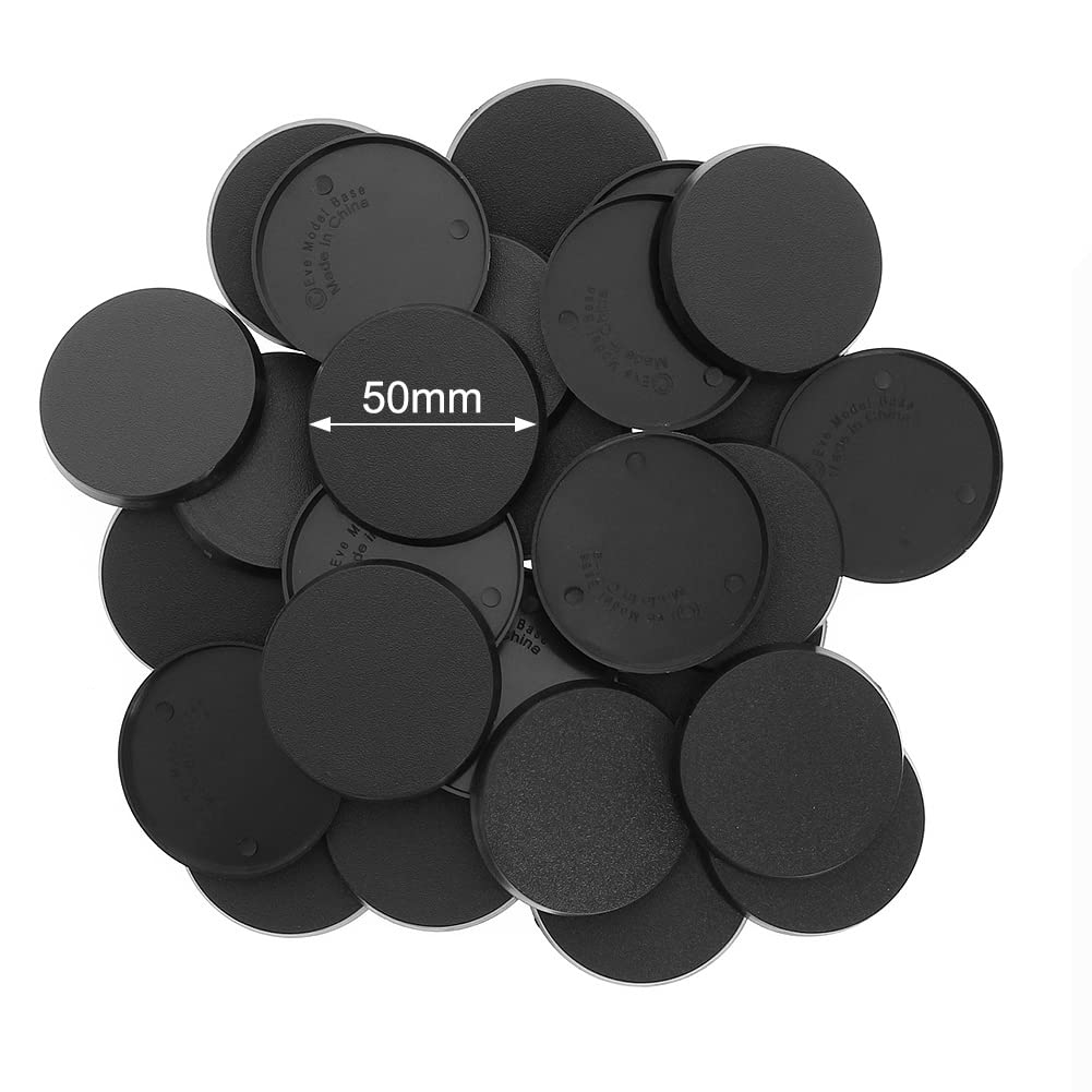 Eve Model 50mm Round Plastic Model Bases for War Tabletop and Mini Games MB750-40-NJP 40-Piece Games, Games,