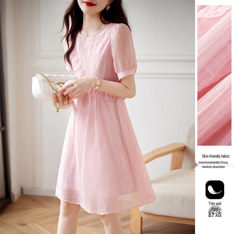 

Летнее платье А-силуэта с оборками в сказочном стиле L