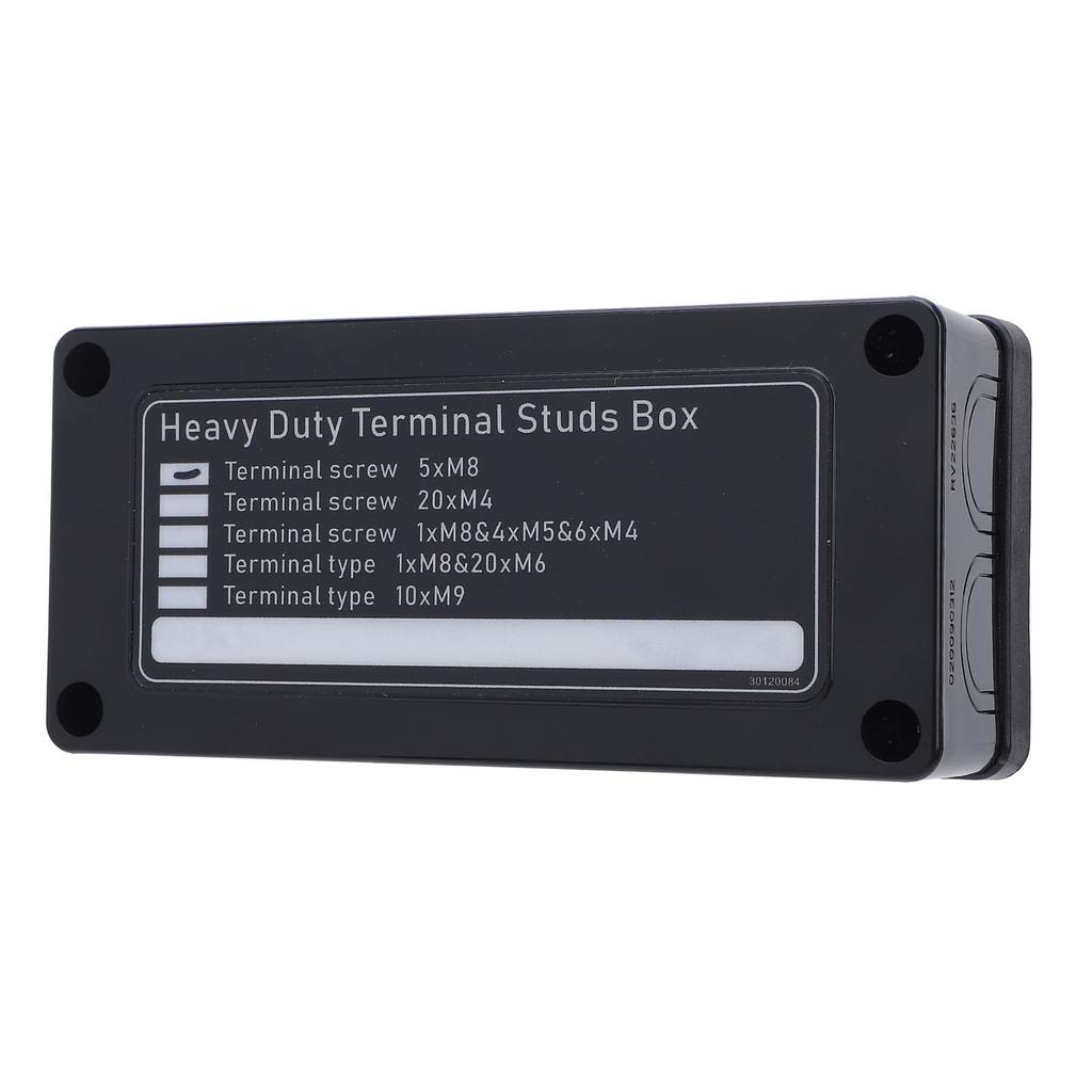 5 Way Power Distribution Block 48V 300A M8 X 5 Heavy Duty Safe Connection Marine Battery Bus Bar for Vehicles Boats RVs