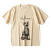 Women's Cute Cat Printed Short Sleeved T-shirt Women's Harajuku Fashion Couple Loose Street Style Y2K Clothing