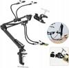 Boom - universal third arm with 4 crocodile clips mounted to the tabletop