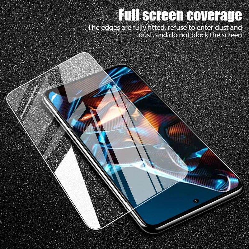 4 pezzi in vetro temperato per Xiaomi Poco X3 Pro X4 X5 Pro X3 X4 Pellicola protettiva per lo schermo su Poco M5 M4 M3 Pro 5G F3 F4 GT Glass