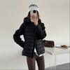 Light and Thin Ribs Padded Cotton-padded Clothes Women's Hooded New Winter Short Cotton-padded Clothes Jacket Bread Clothes Cotton-padded Jacket