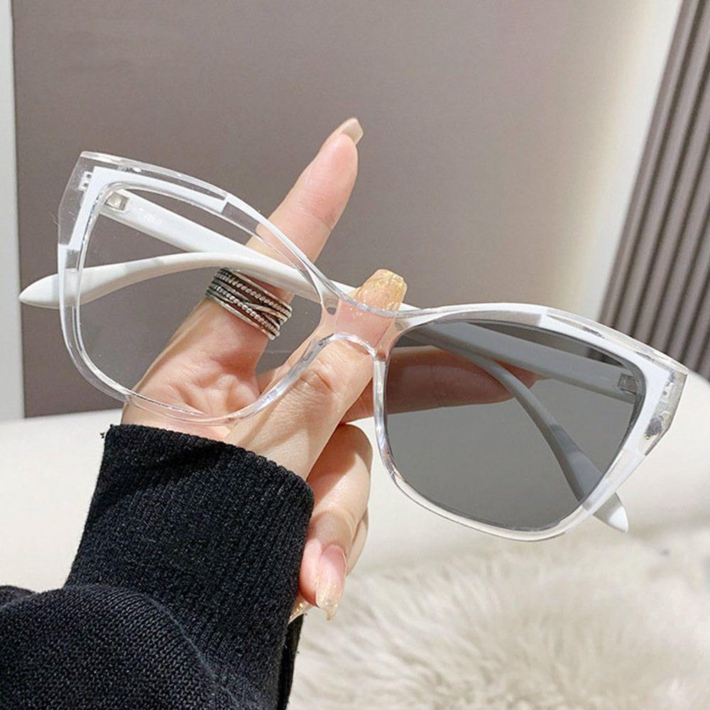 1PC Fashion Luxury Photochromic Anti-blue Light Computer Glasses Frame Flat Glasses Men Women Outdoor Polarized Eyewear