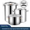 Commercial 304 Stainless Steel Double-Handle Stock Pot