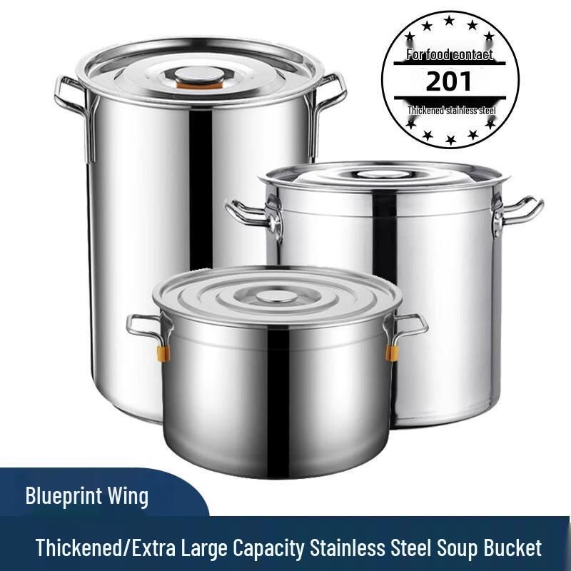 Commercial 304 Stainless Steel Double-Handle Stock Pot