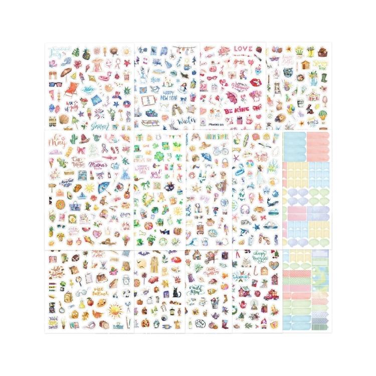 

Scrapbooking Decorative Sticker Adhesive Shimmering Sticker For Planner Notebook Journaling Card Making Gift Wrapping 1