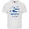 Torn Greece Flag Greek Day Football Unisexs Light Cotton Tshirt