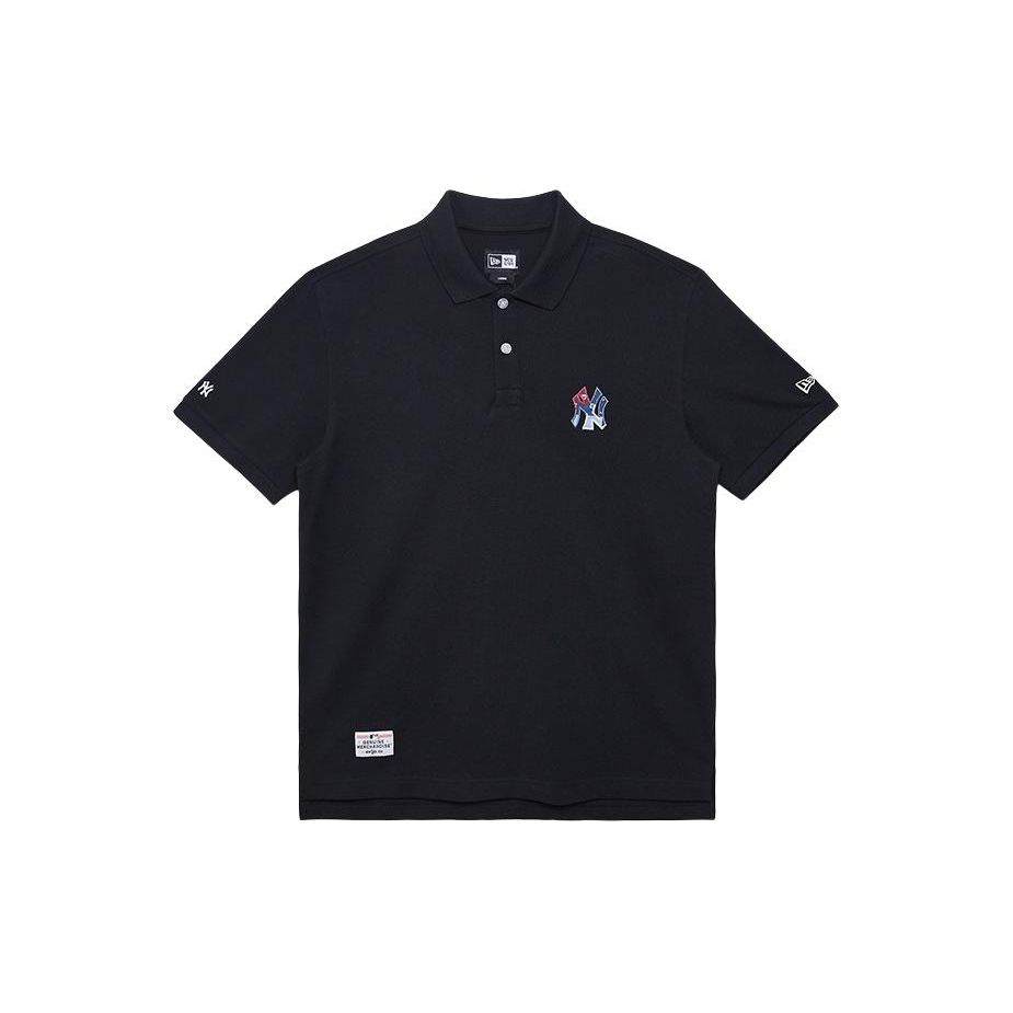 New Era MLB Skate Series New York Yankees Letter Logo Breathable Loose Fit Short Sleeve Polo Shirt Unisex Polo Shirts 14187352