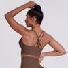 Cloud Feeling Brushed Cross Back Sports Bra, Casual Running, Shockproof Fitness Vest, Yoga Clothes For Women