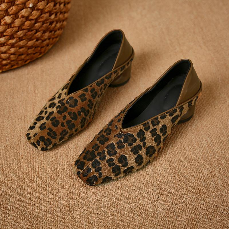 

Модные женские мягкие замшевые туфли-перчатки, весенние туфли для женщин с квадратным носком и леопардовым принтом, на высоком каблуке, удобные, телесного цвета мокко 42 цветной печати леопарда