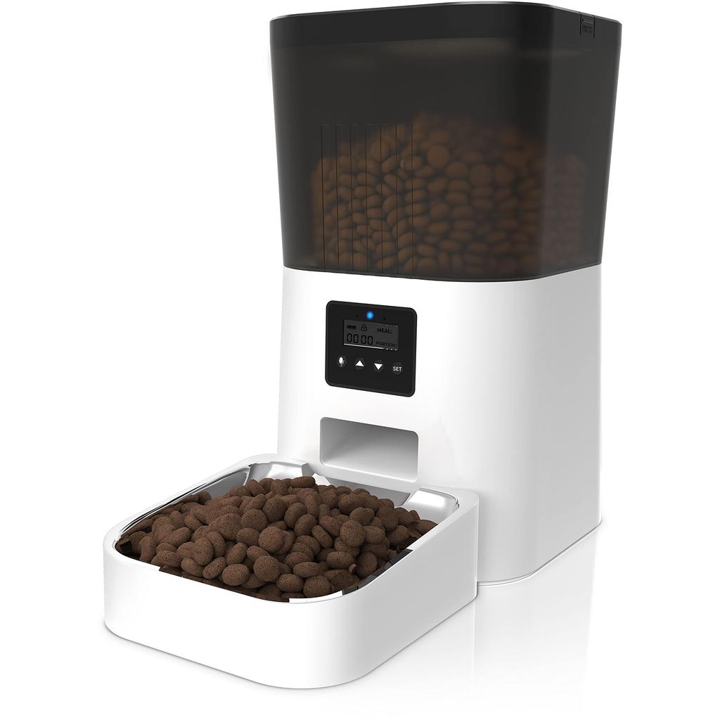 LINECY Automatic Feeder for Cats and Small To Medium 4L Large Set Meals At Fixed Automatic Power Timer Transparent Easy To Check Remaining Food
