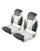 VEVOR Boat Seat, High Backrest, Folding Fishing Boat Seat with Thickened Sponge Cushion & Waterproof PVC Leather, Aluminum Alloy Hinges