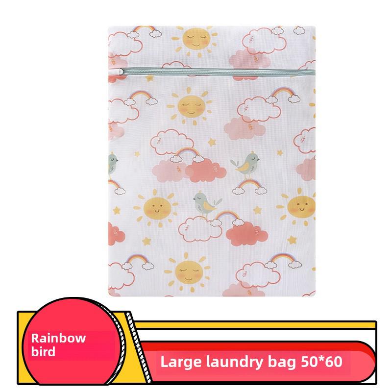 Sada sáčků na praní ze síťoviny s potiskem pro jemné prádlo – válcové sáčky na podprsenku a prádlo