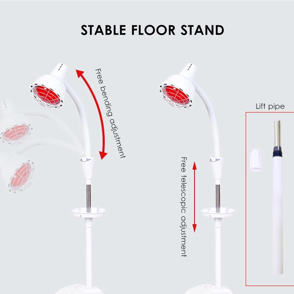110v-240v Pain Relief 275W Floor Stand Infrared IR Temperature Light Therapy Heat Lamp