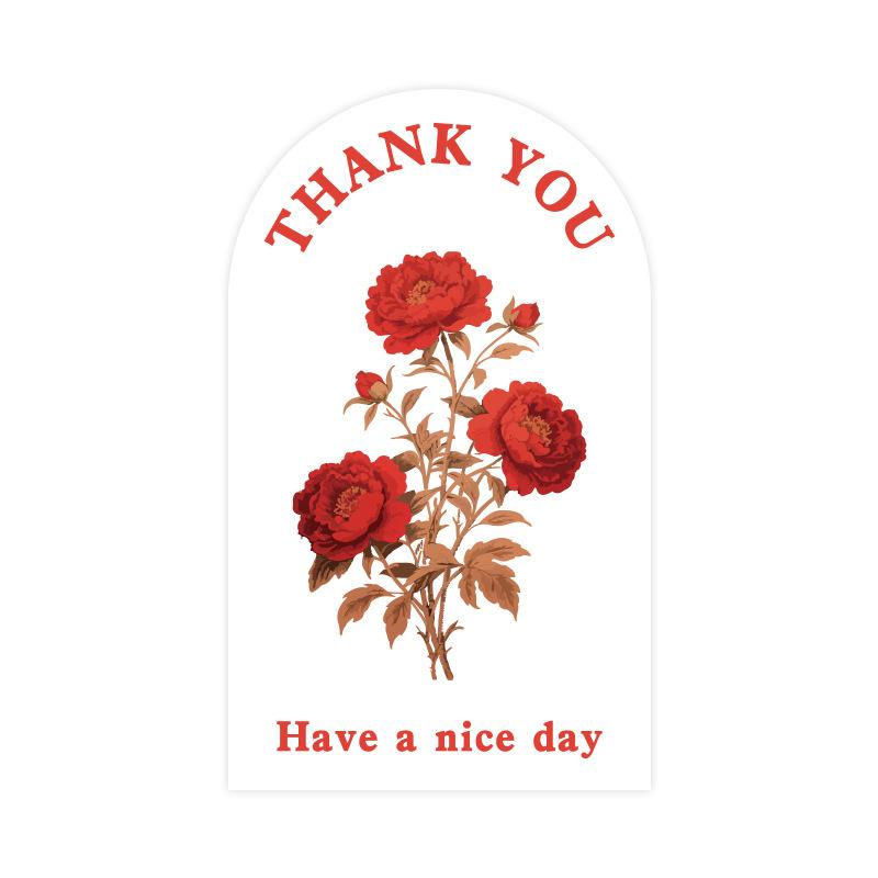 Colorful Flower Stickers, Roses, Peonies, Stickers, Packaging Sealing Stickers, Gift Box Decorations, Adhesive Stickers