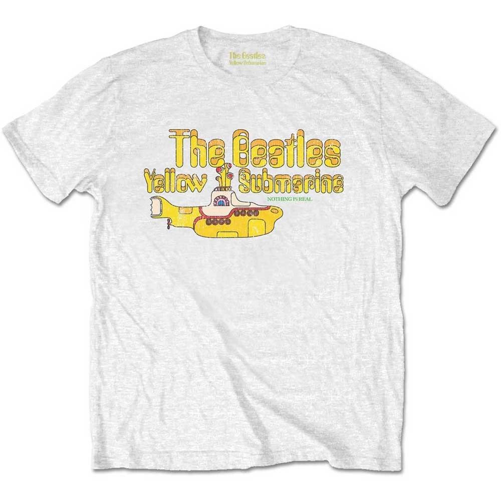 The Beatles Nothing Is Real White Official Mens Unisex T-Shirt S