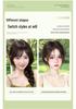 Women's Real Hair Wig Pieces - Human Hair Top Hairpiece with Fake Bangs