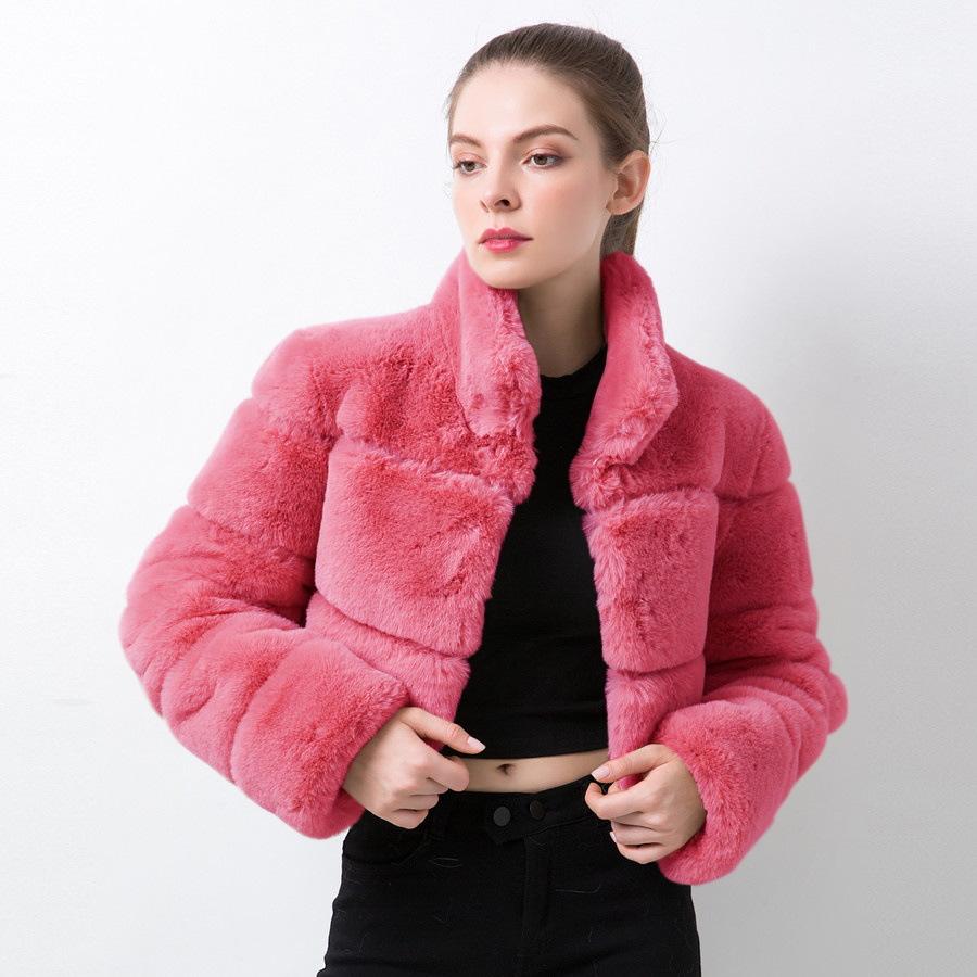 Winter Women's Short Slim Fit Fur Casual Warm and Comfortable Coat