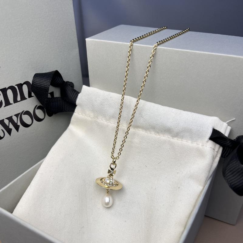 Meier Queen Mother's Flying Baroque Saturn Water Drop Pearl Necklace Niche Styleclassysweater Chain