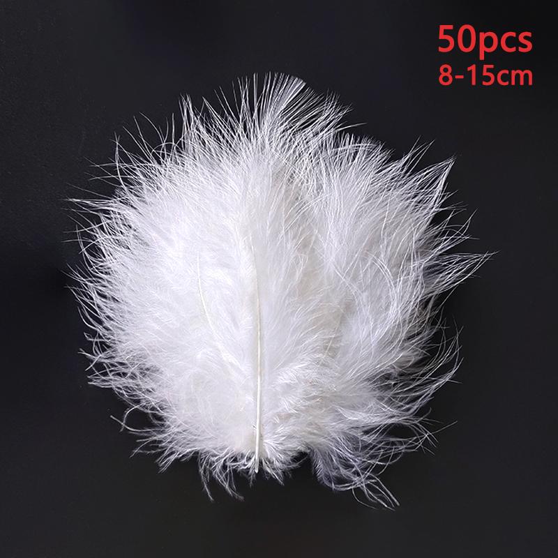 8-15Cm Feathers Long Decoration Bulk White Plume 50Pcs Chicken Goose For Massage Pictures Tree Dreamcatcher Crafts Plumas Small