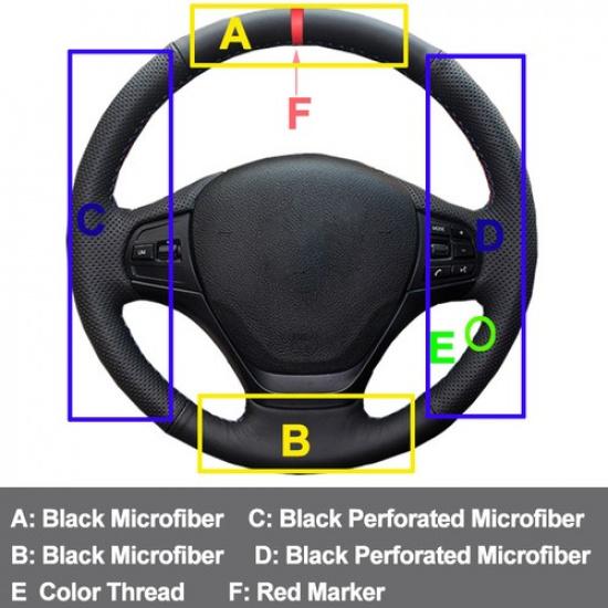 For BMW F30 316i 320i 328i Hand Sewing Car Steering Wheel Cover Car Protector