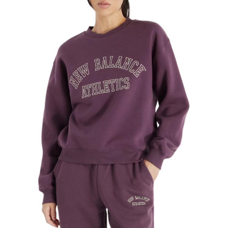 New Balance Sweatshirt Women s Plum Brown WT43516-PLN M