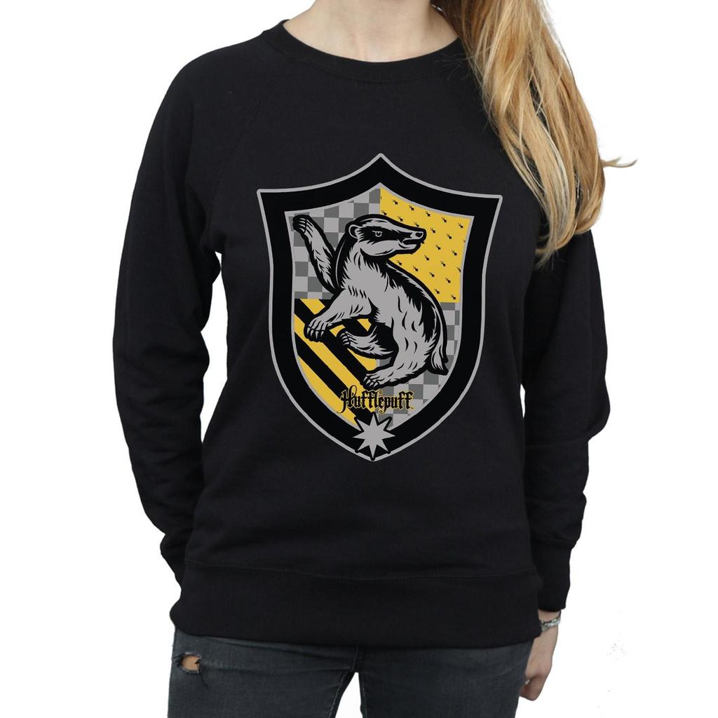 Harry Potter Womens/Ladies Hufflepuff Crest Flat Sweatshirt