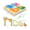 Montessori Animal Jigsaw Puzzle Hand Grasping Nesting Board Wooden Shape Sorting Puzzle Sensory Toys Learning Educational Toys