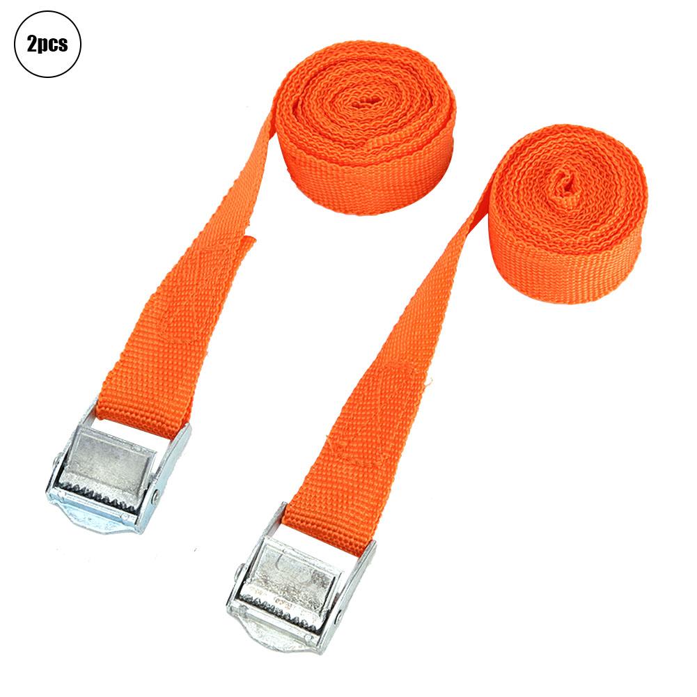 2Pcs Pull Ratchet Tie Down Straps Tensioner For Vehicle Traction(1  2.5m)