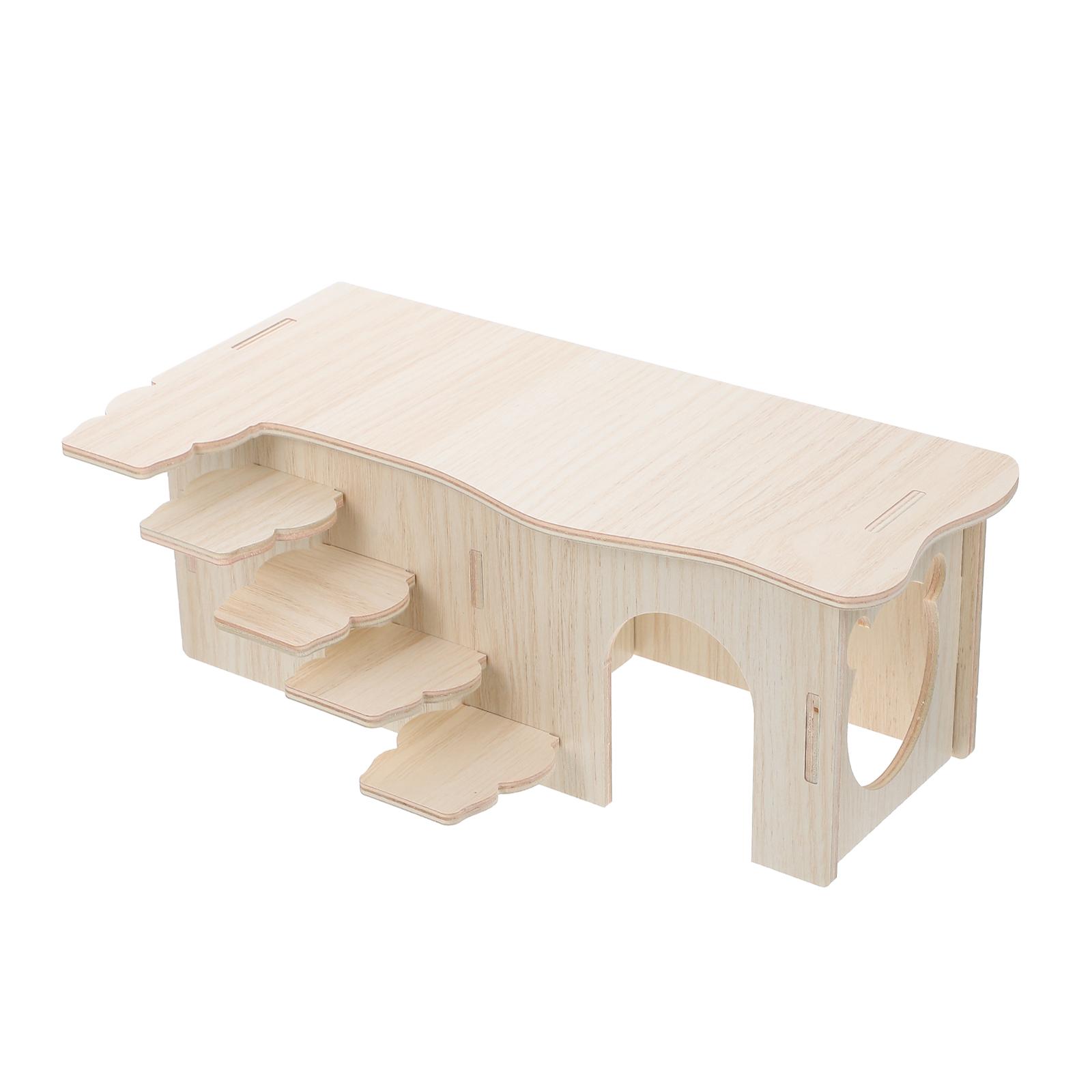 

Домик для шиншиллы, хомяка, игрушки, многофункциональное укрытие, деревянное декоративное гнездо для питомца 27X15X10.5CM