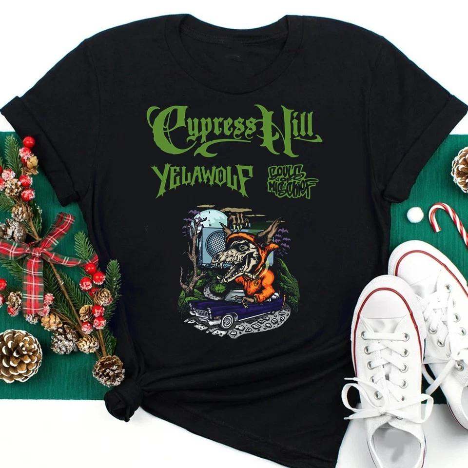 Yelawolf with Cypress Hill T-shirt Short Sleeve Black unisex S-234XL E4 2XL