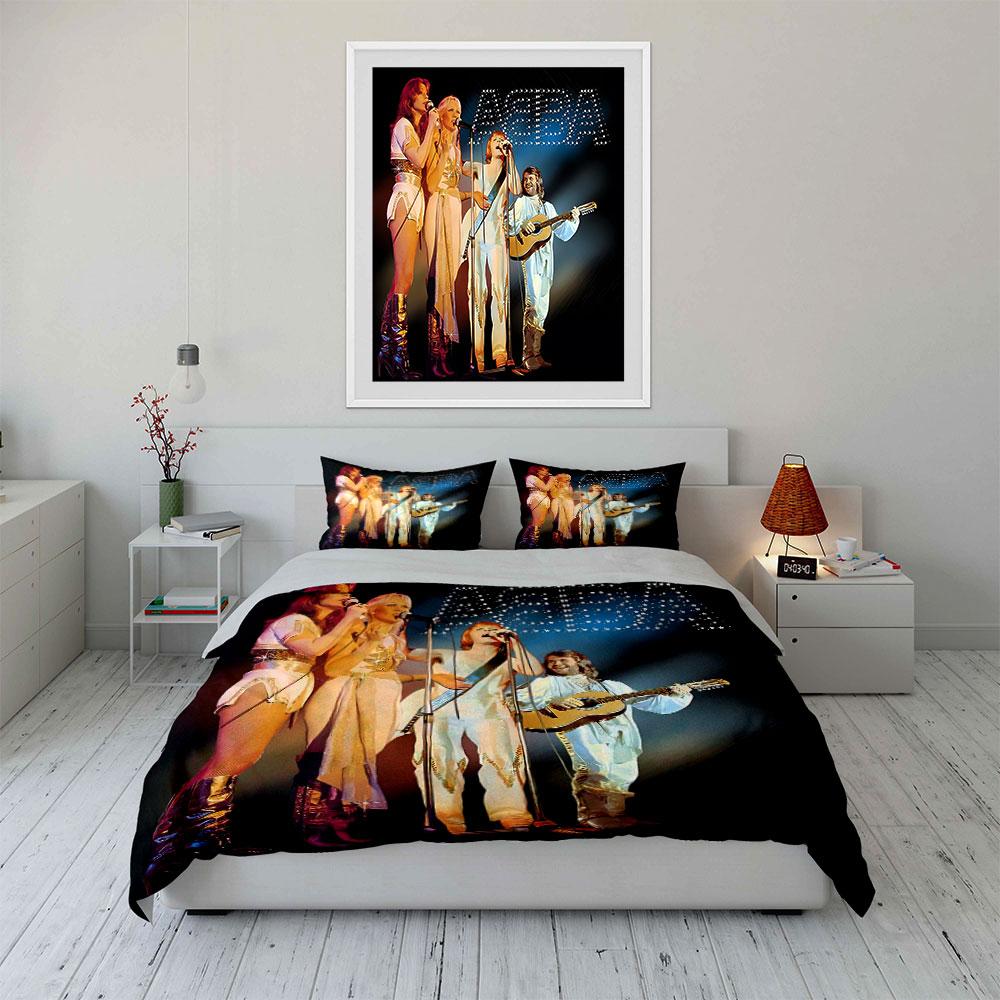 Retro Band Performance Design Bedding Duvet Cover Set Duvet Cover Pillowcases (1*Duvet Cover 2*Pillowcases, without duvet insert)