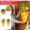 Påskrotkålskrans, Konstgjorda Blommor, Gröna Växter, Heminredning, Dörrhängning, Påskdekoration, Ägghängande Prydnad