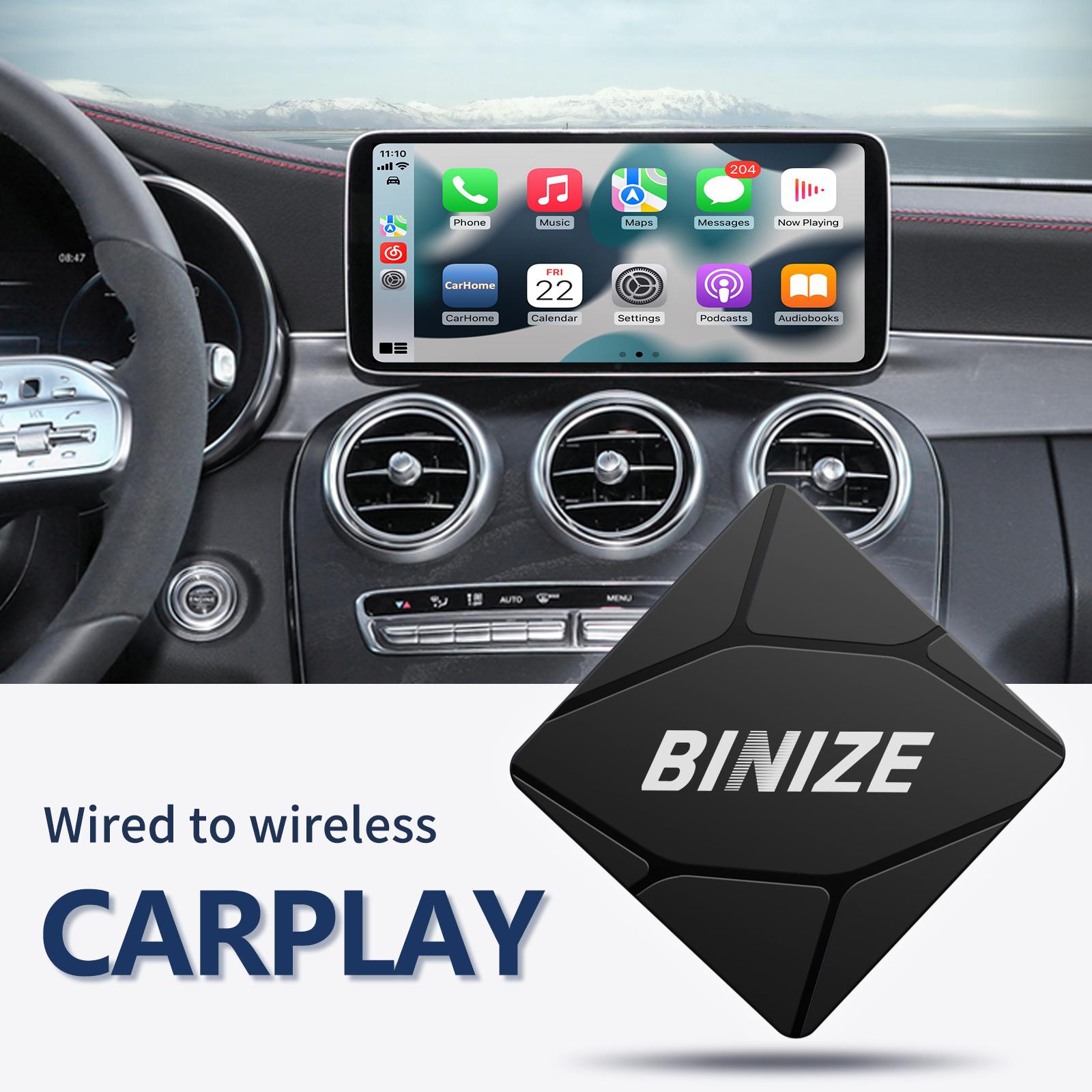 Binize Wireless Carplay Adapter Wired To Wireless Carplay Dongle USB For Car with OEM Wired Carplay For VW Kia Skoda Volvo Wired To Wireless