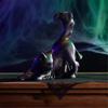 Glow In The Dark Stretching Cat Figurine White Halloween Cloak Ghost  Party Decoration