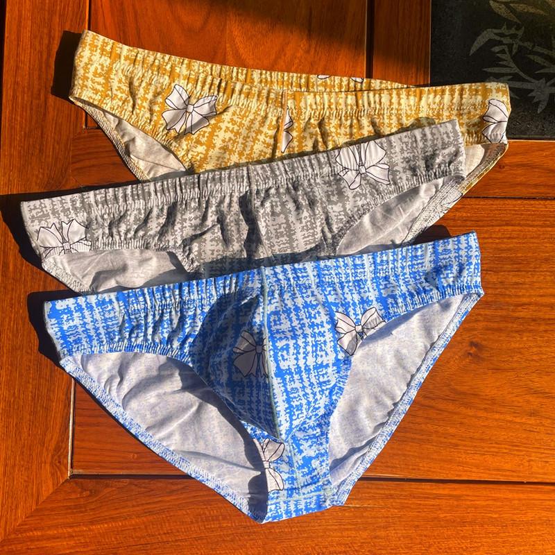 Men's Pure Cotton Breathable Sexy Triangle Underwear Low Waist Comfortable Underwear
