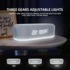 Wireless Chargers Pad Stand Phone 15W Fast Charging Dock Alarm Bedroom Lamp Night Light Desktop Clock Temperature Thermometer